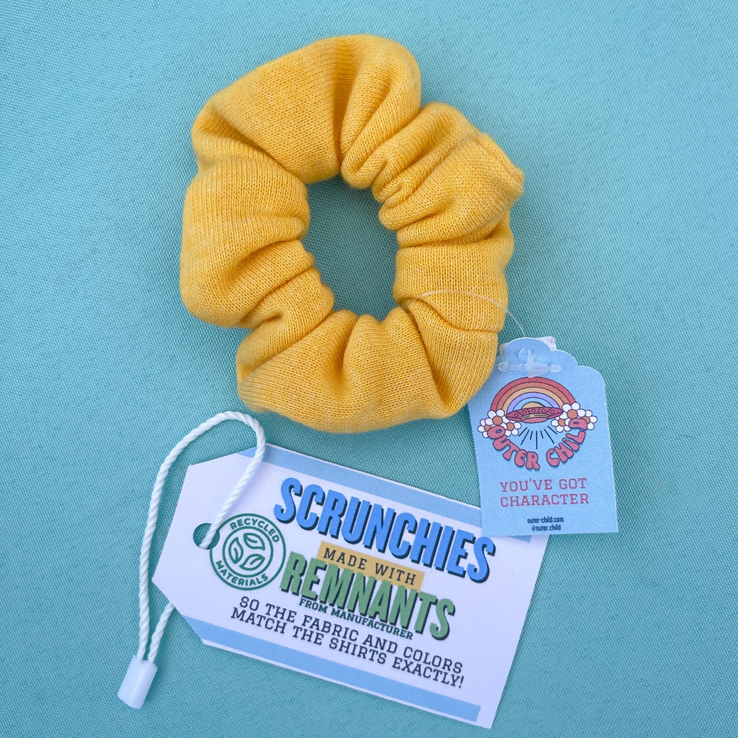 Yellow Fleece Scrunchie