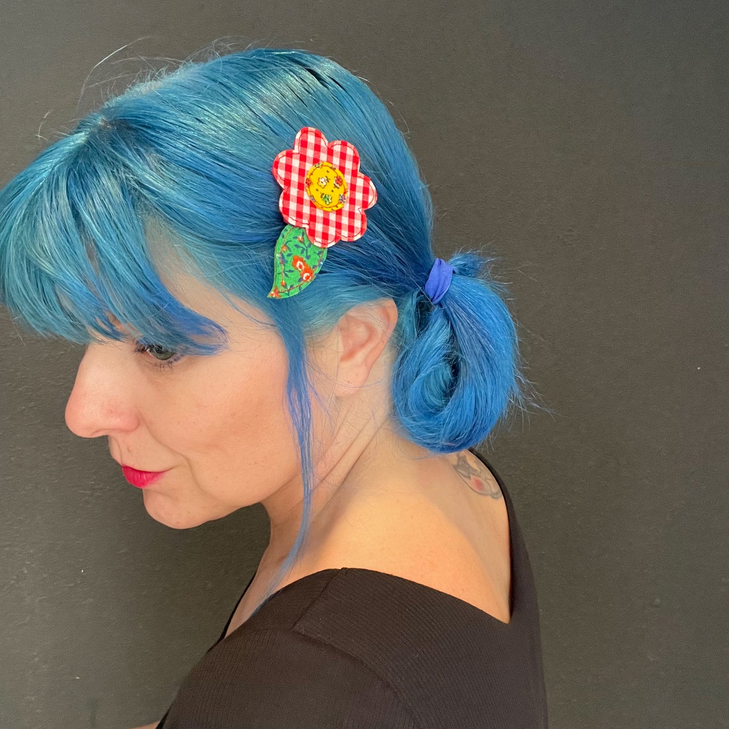 Patchwork Flower Power Handmade Hair Clip