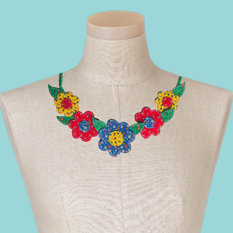 Patchwork Flower Power Necklace