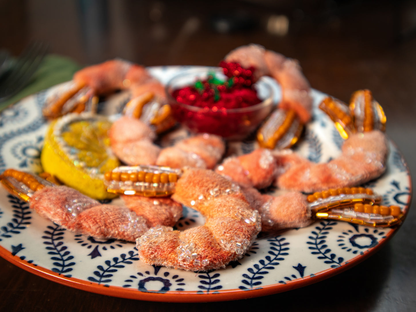 Shrimp Heaven, when? Shrimp Heaven, NOW! Semi-realistic food art on a plate