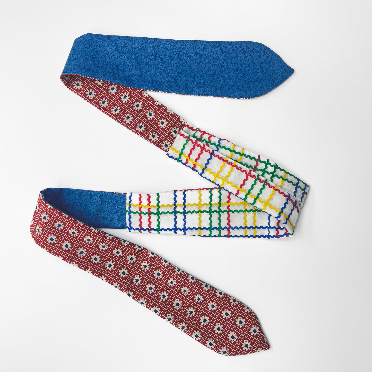 Retro Scarf - Primary Color Squiggles and Stars