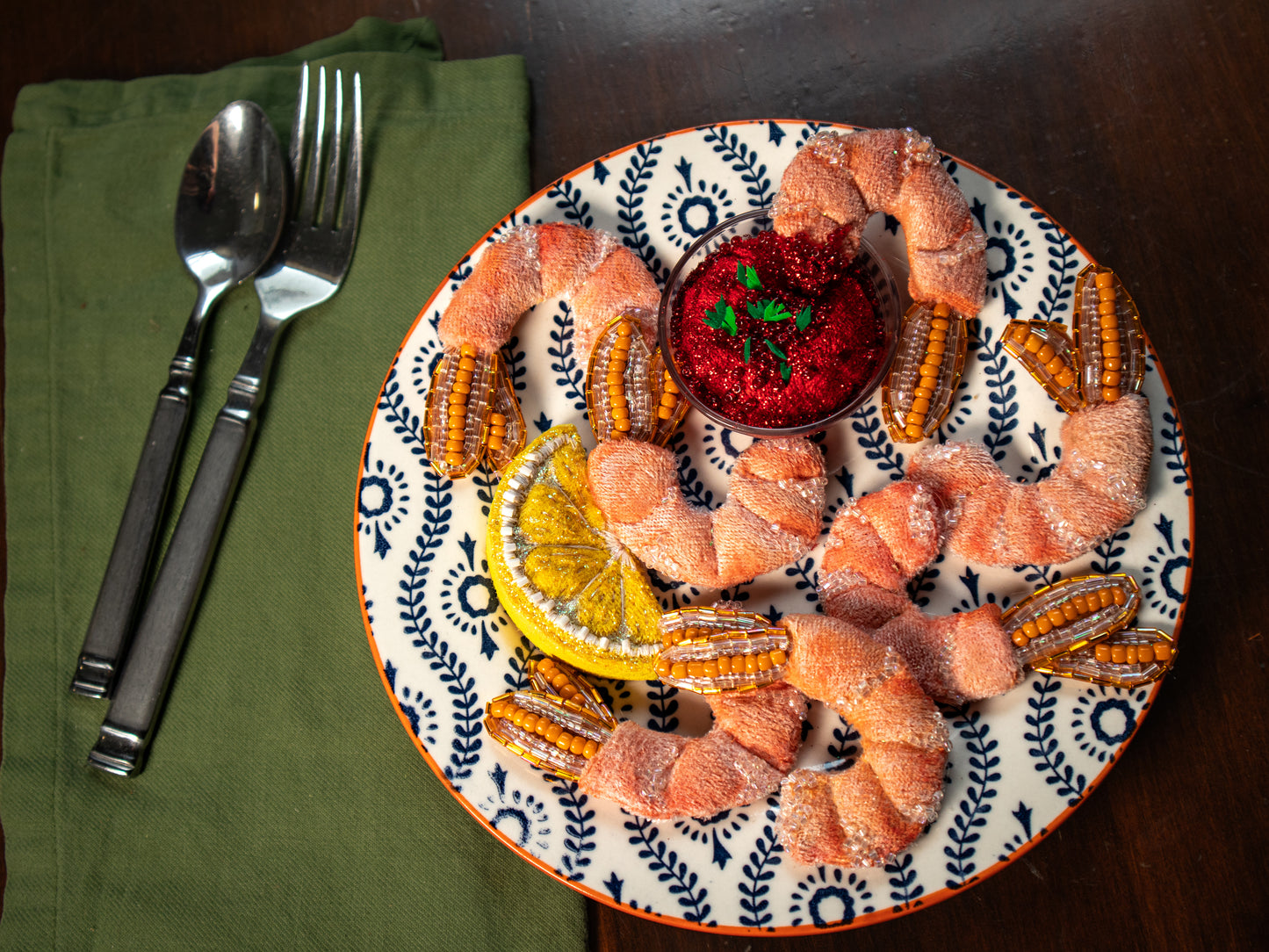 Shrimp Heaven, when? Shrimp Heaven, NOW! Semi-realistic food art on a plate