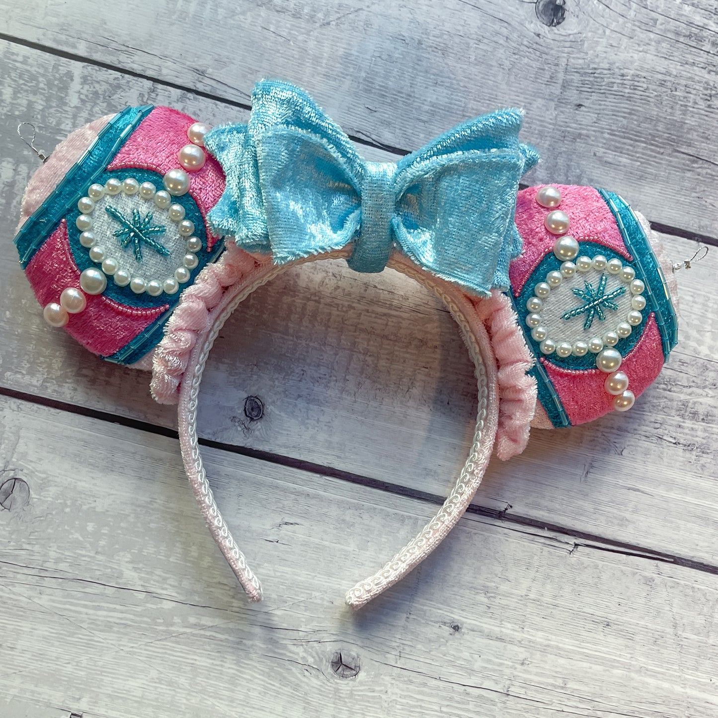 Hand Beaded Pastel Ornament Mouse Ear Headband