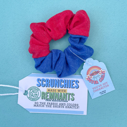 Royal Blue & Red Scrunchie