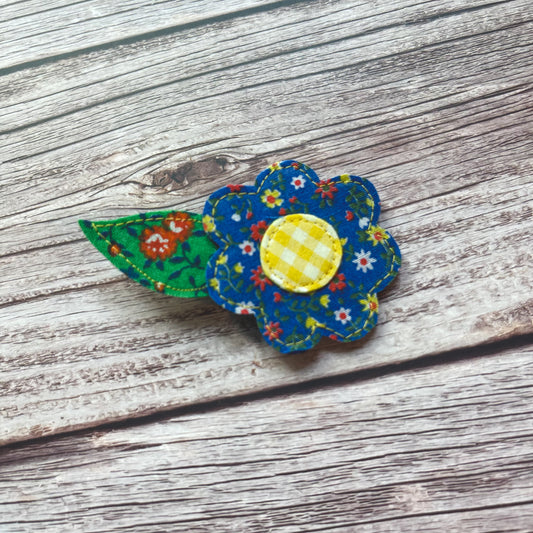 Patchwork Flower Power Handmade Hair Clip