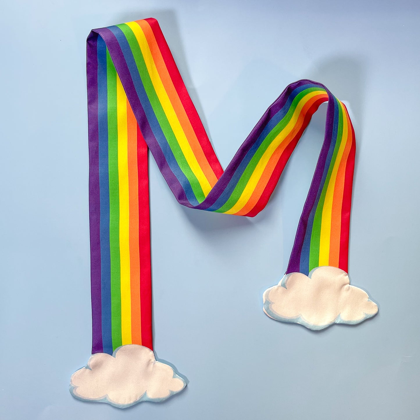 PRE-ORDER Bright Rainbow Silk Cotton Scarf