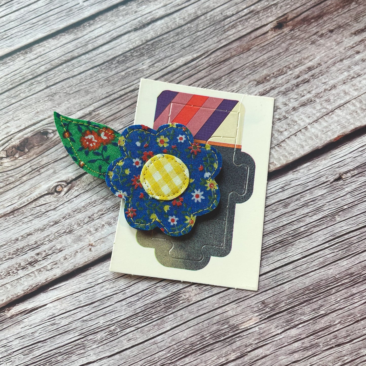 Patchwork Flower Power Handmade Hair Clip