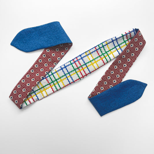 Retro Scarf - Primary Color Squiggles and Stars