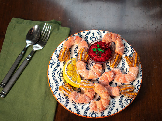 Shrimp Heaven, when? Shrimp Heaven, NOW! Semi-realistic food art on a plate