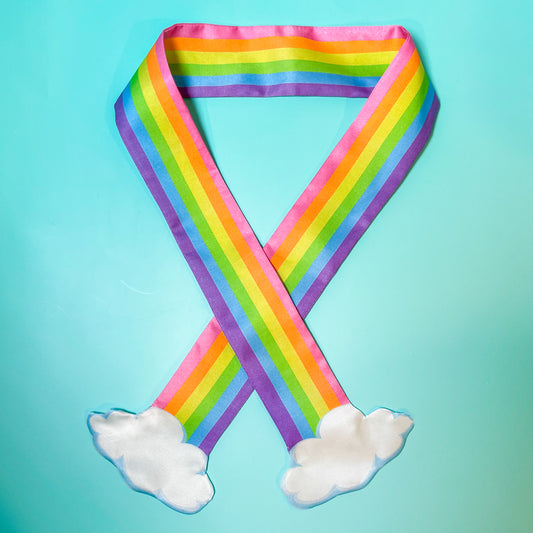 PRE-ORDER Pastel Rainbow Silk Cotton Scarf