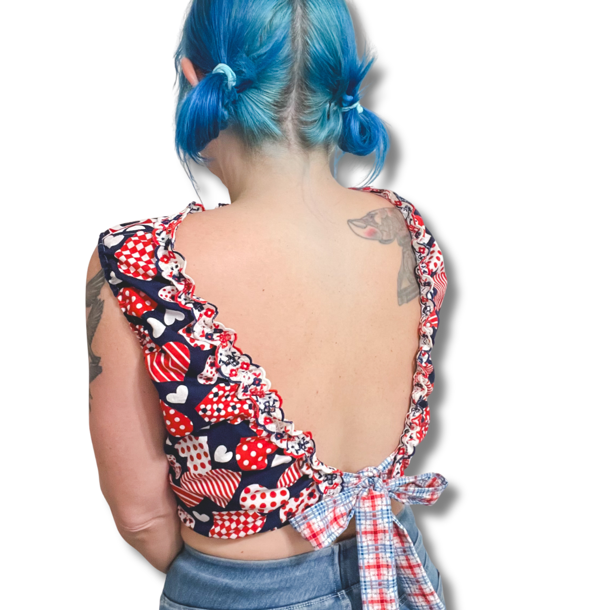 60s Summer Reversible Tie Tank - Size M