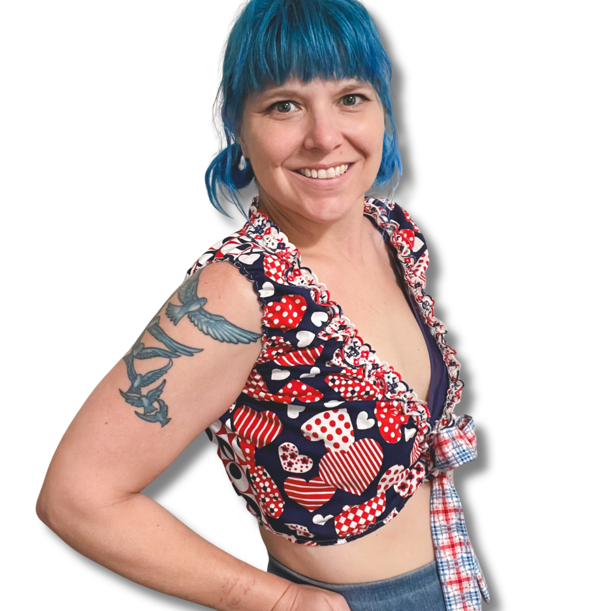 60s Summer Reversible Tie Tank - Size M