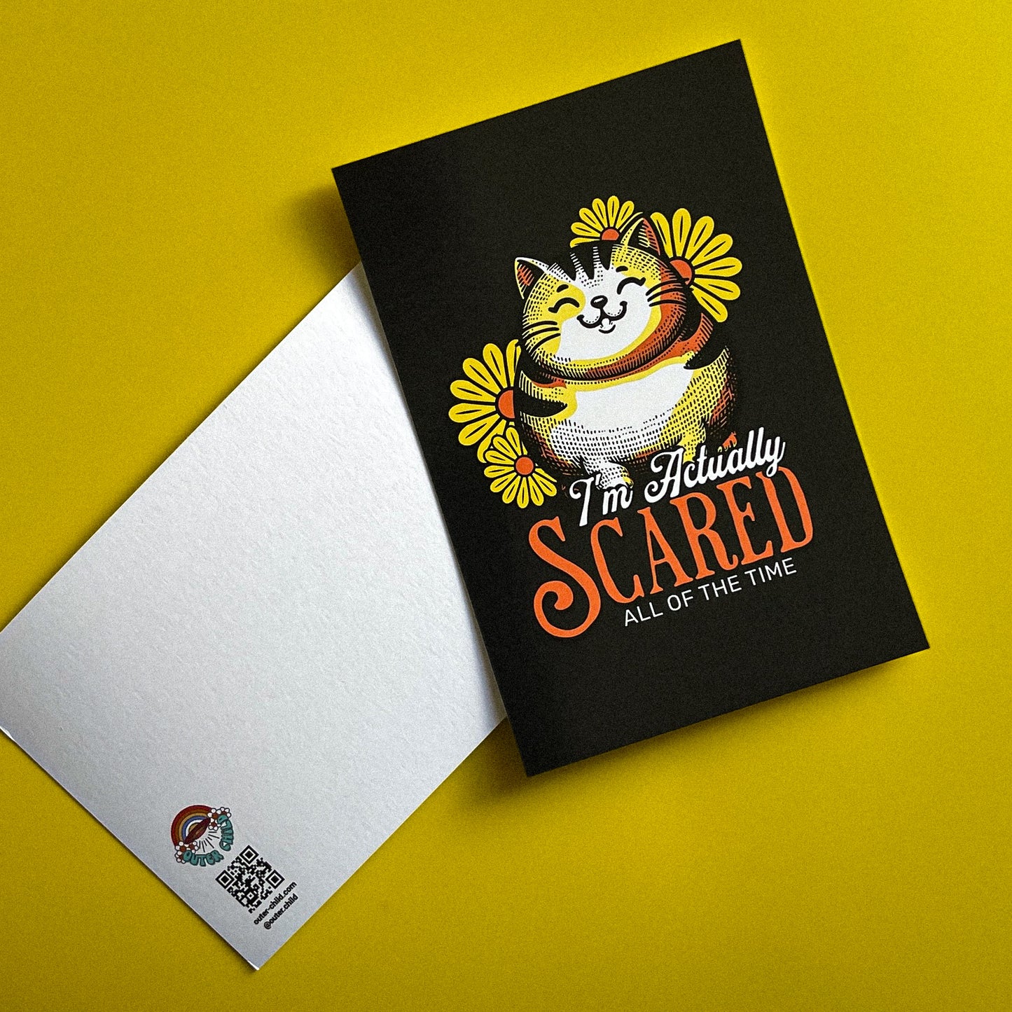 Scaredy Cat Postcard