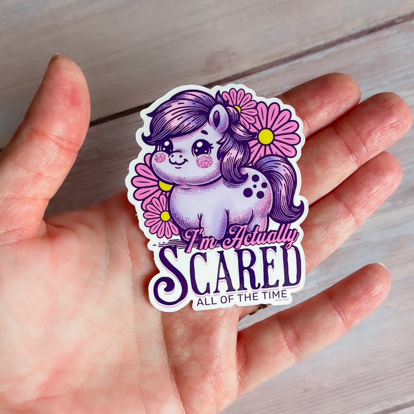 Scaredy Pony Sticker