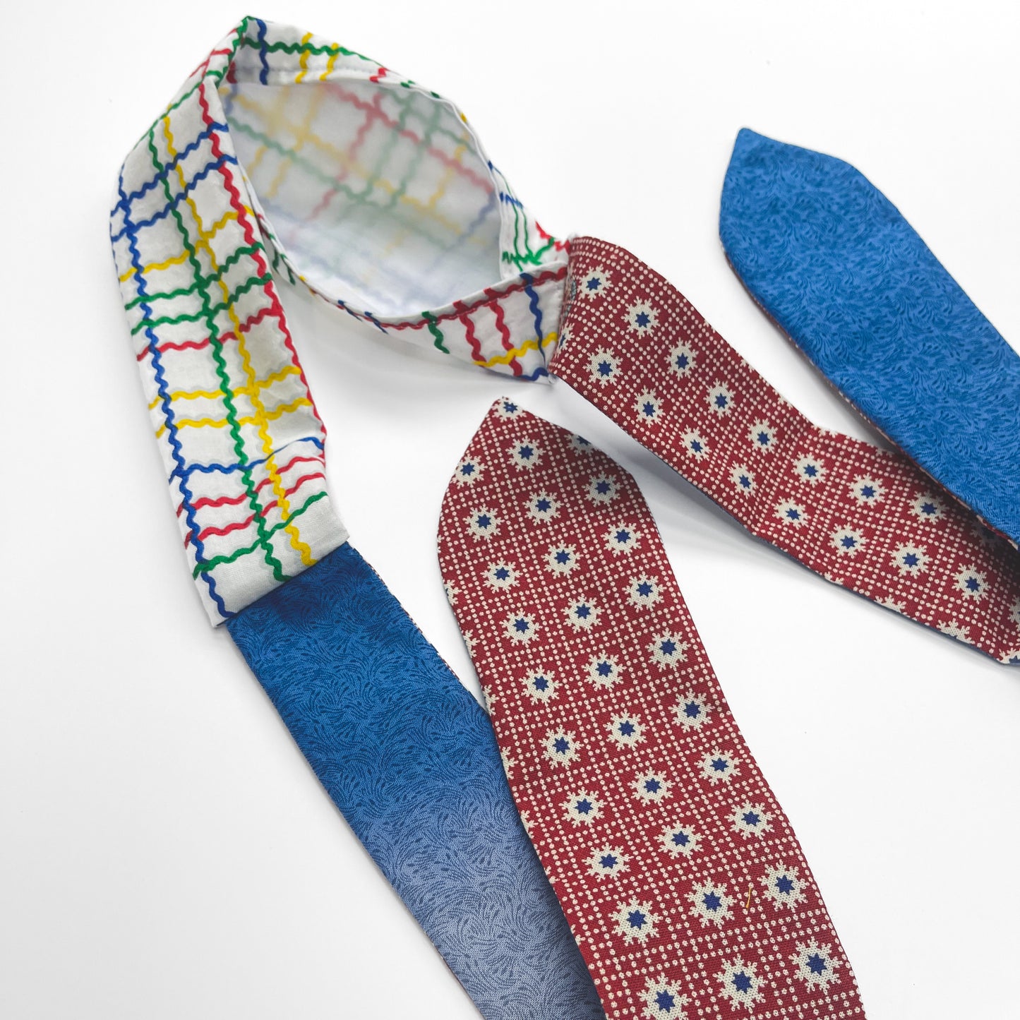 Retro Scarf - Primary Color Squiggles and Stars