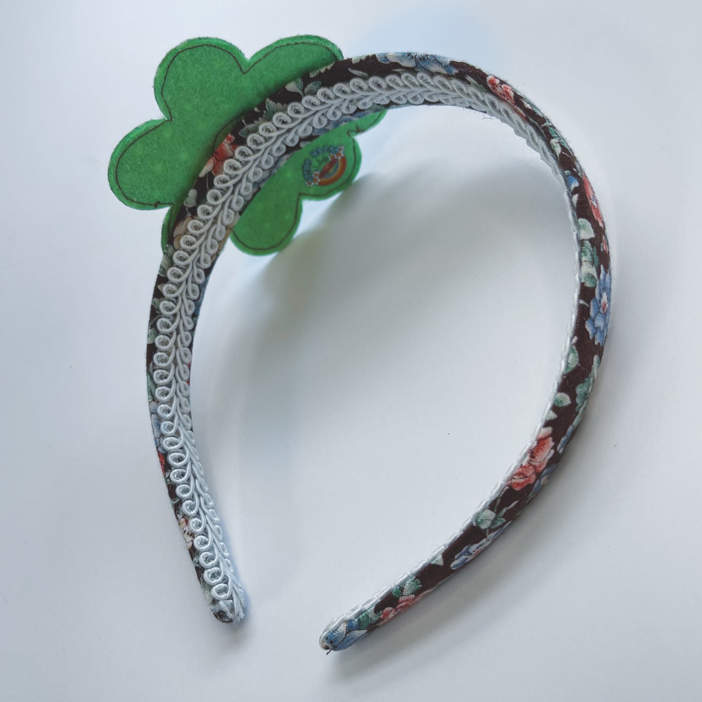 Retro Flower Headband - Sage Green and Brown