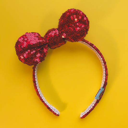 Red Sequin KnotEars Headband