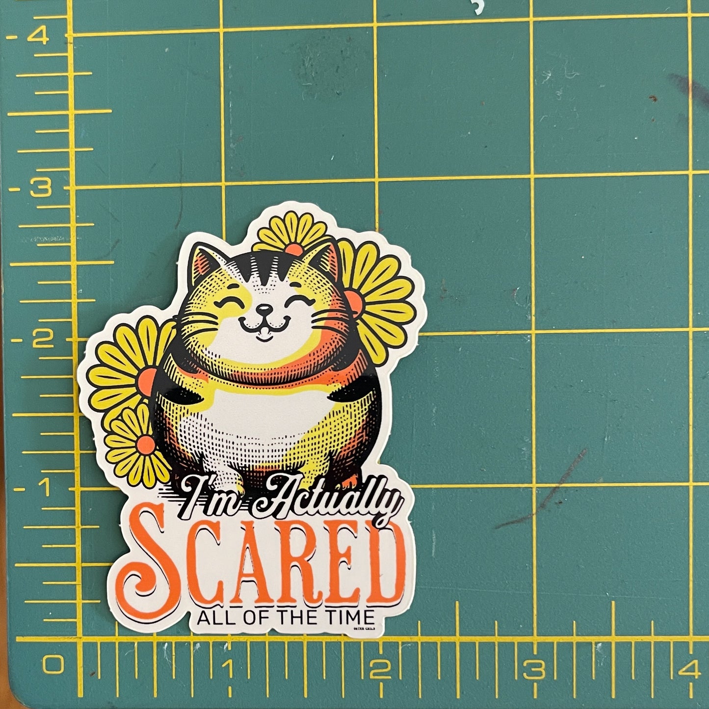 Scaredy Cat Sticker