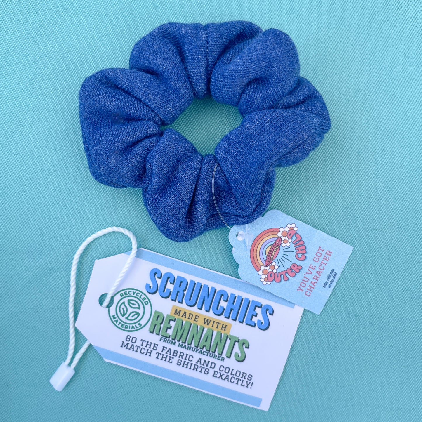 Royal Blue Fleece Scrunchie