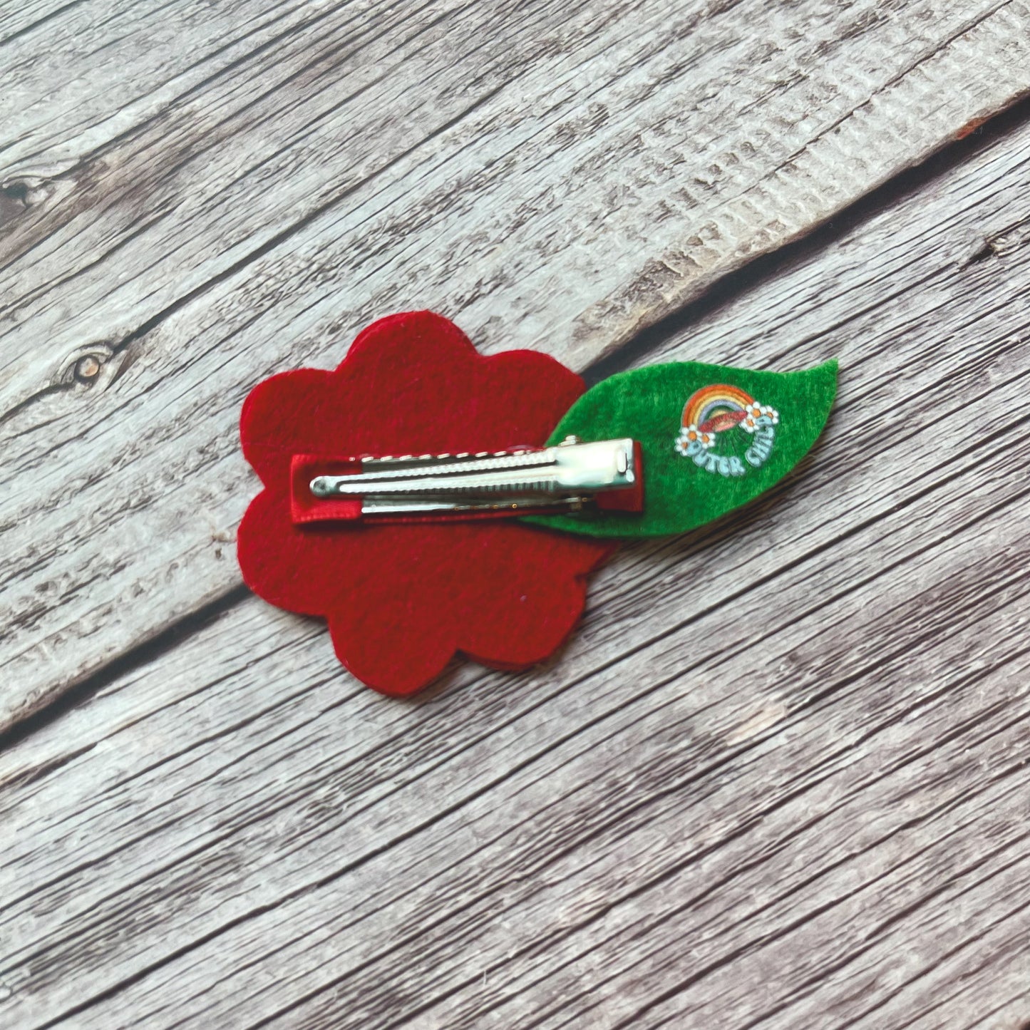 Patchwork Flower Power Handmade Hair Clip