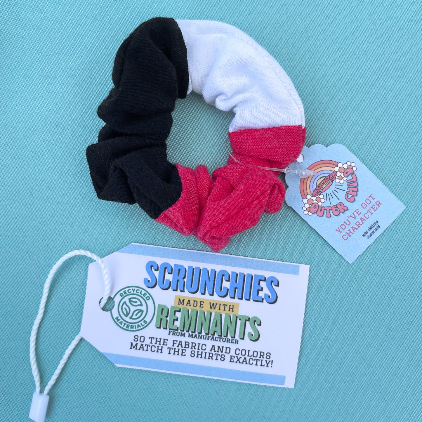 Red & Black & White Scrunchie