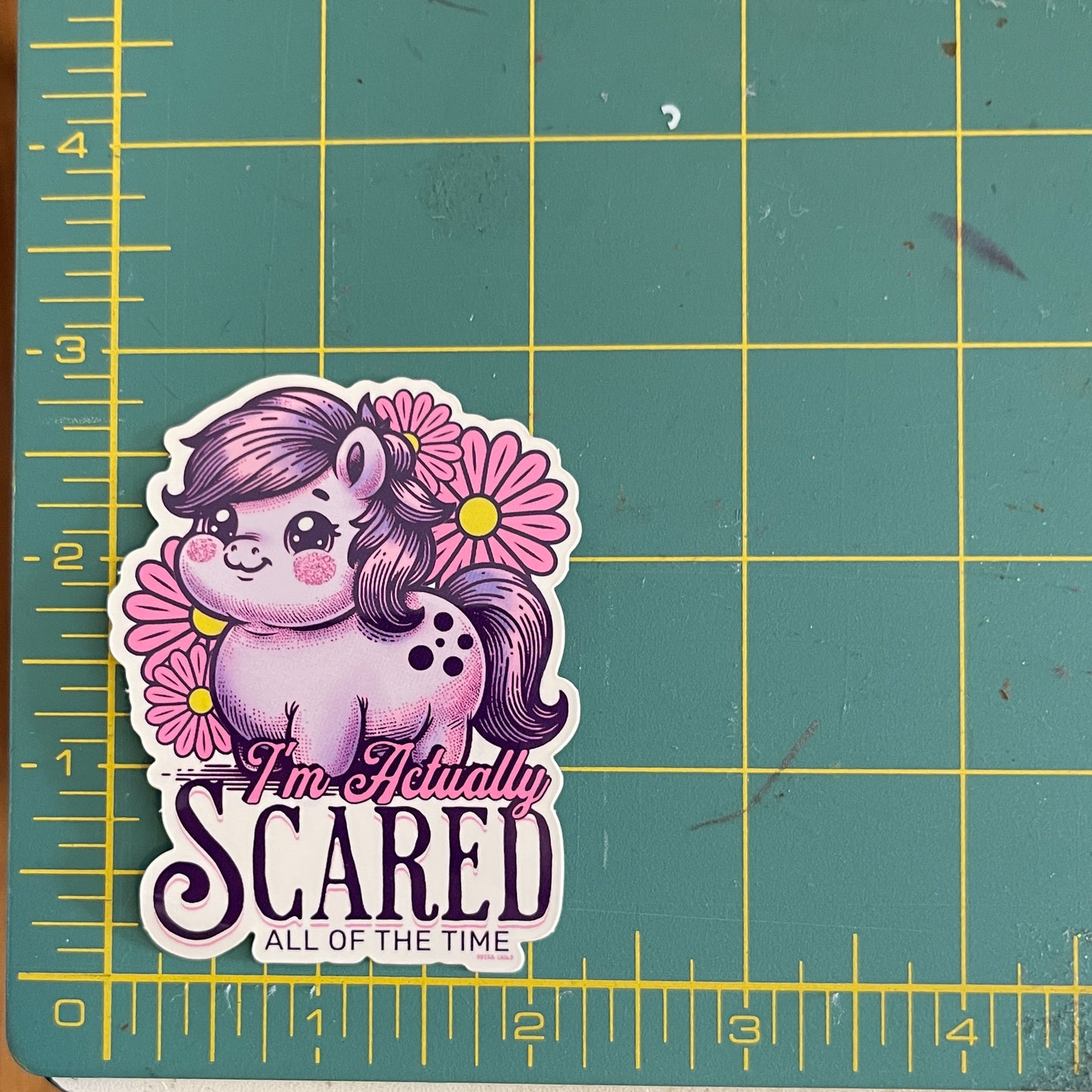 Scaredy Pony Sticker