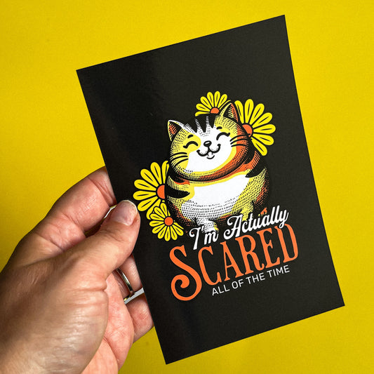 Scaredy Cat Postcard