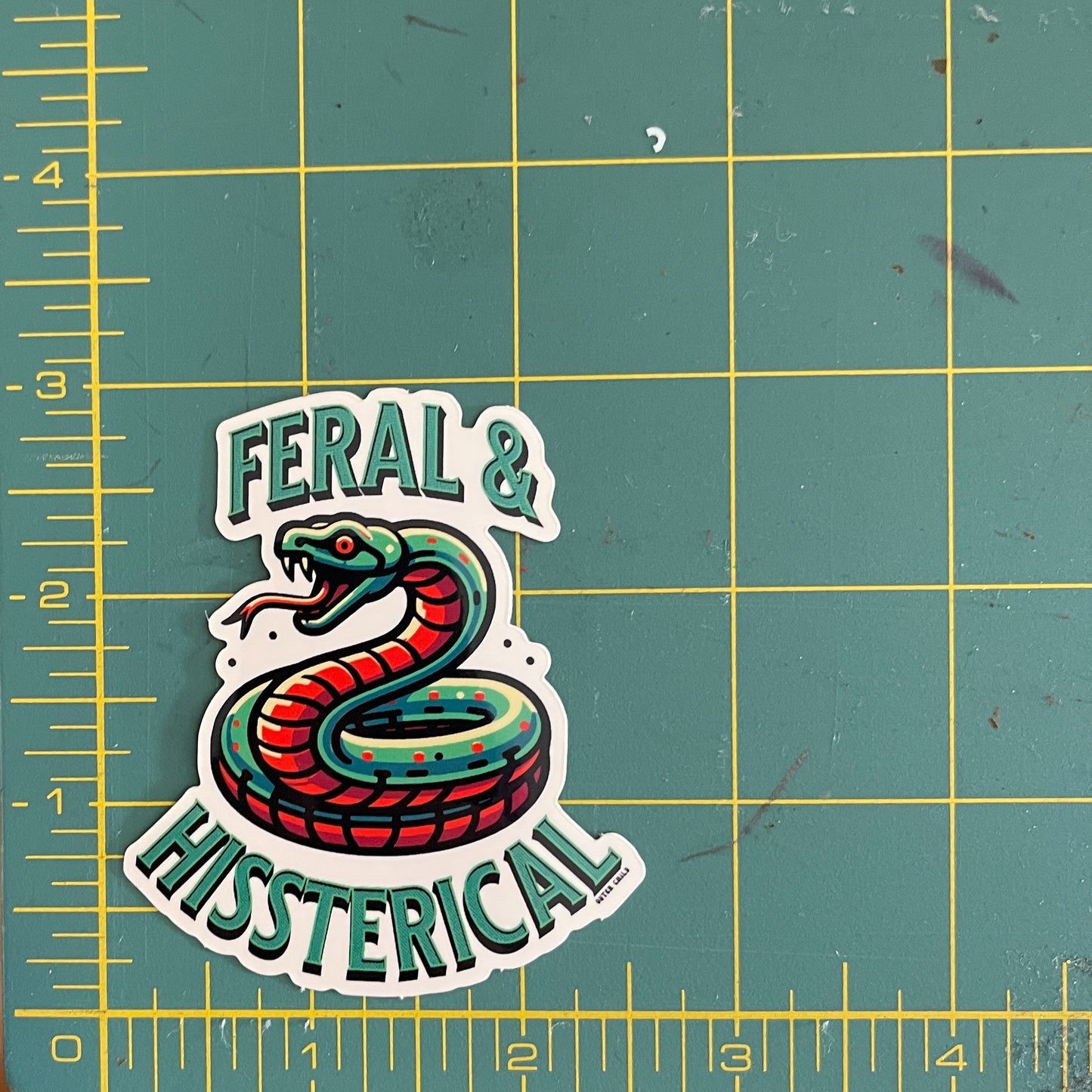 Feral and HISSterical Snake Sticker