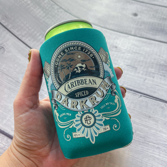 Caribbean Pirate Rum Can Sleeve