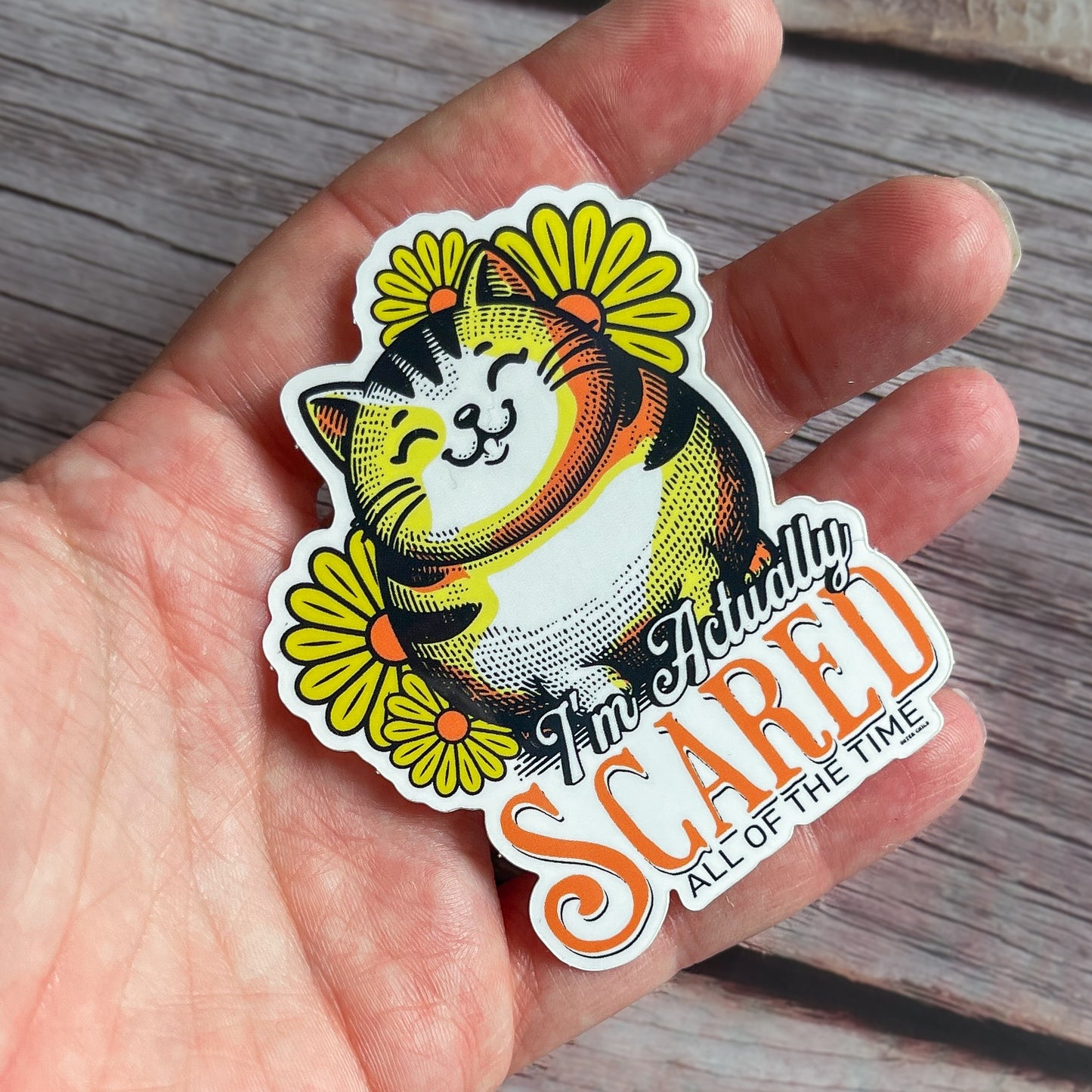 Scaredy Cat Sticker