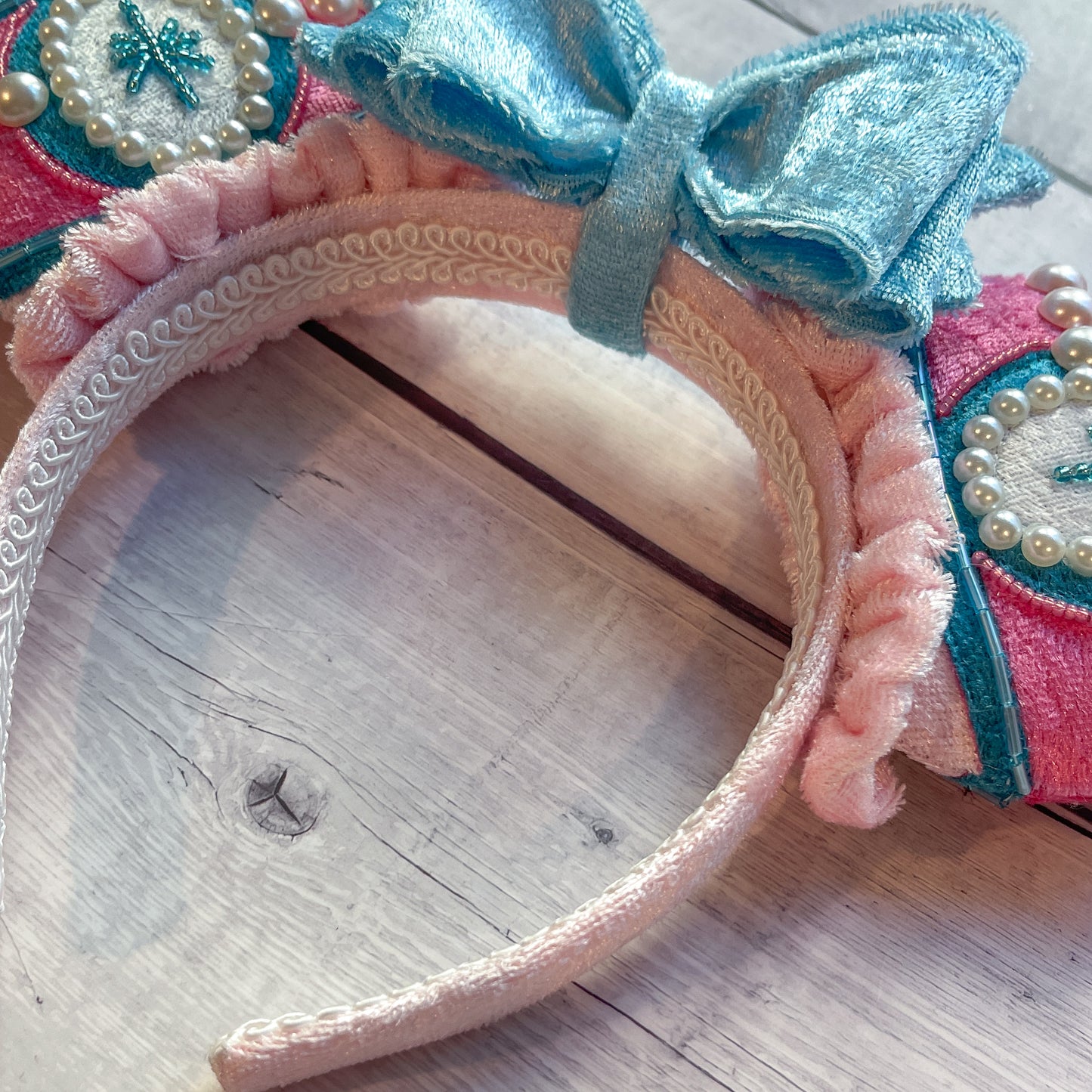 Hand Beaded Pastel Ornament Mouse Ear Headband