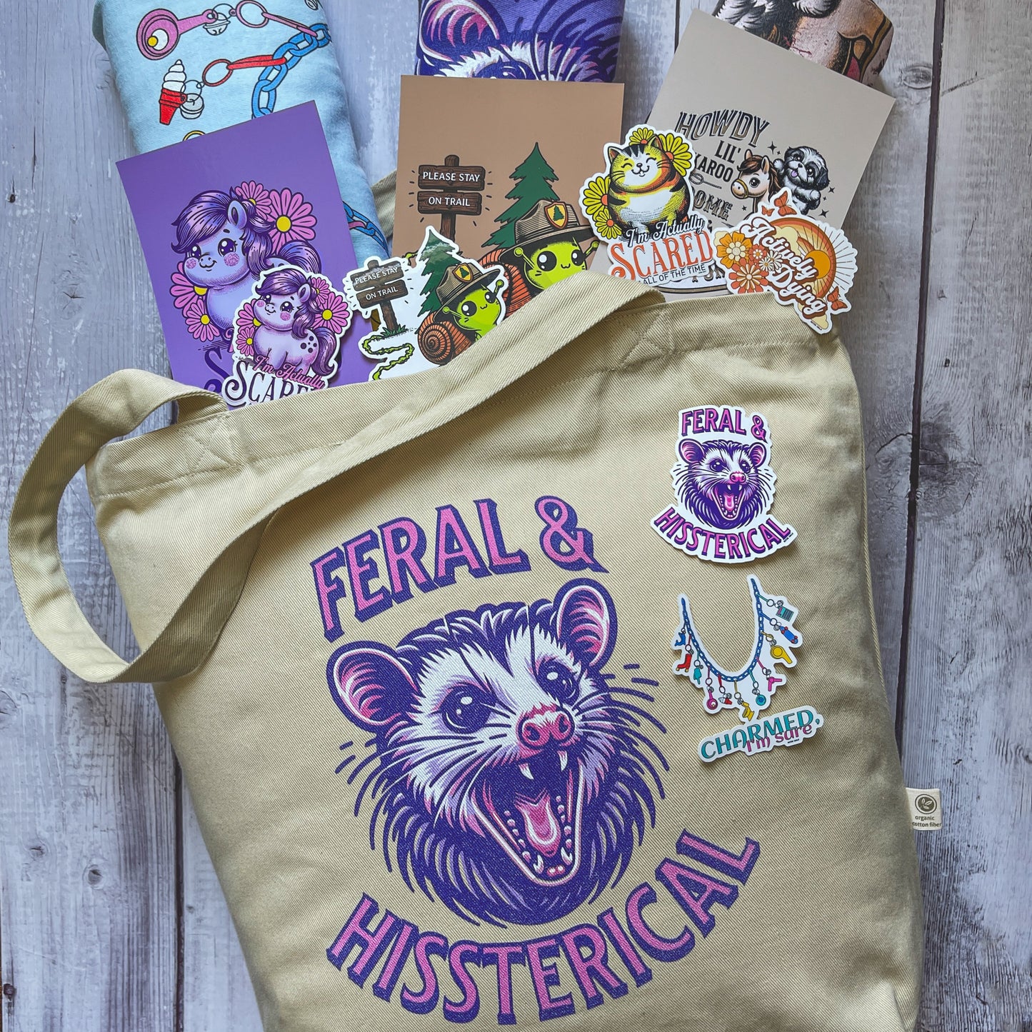 Feral & Hissterical Organic Cotton Eco Tote Bag