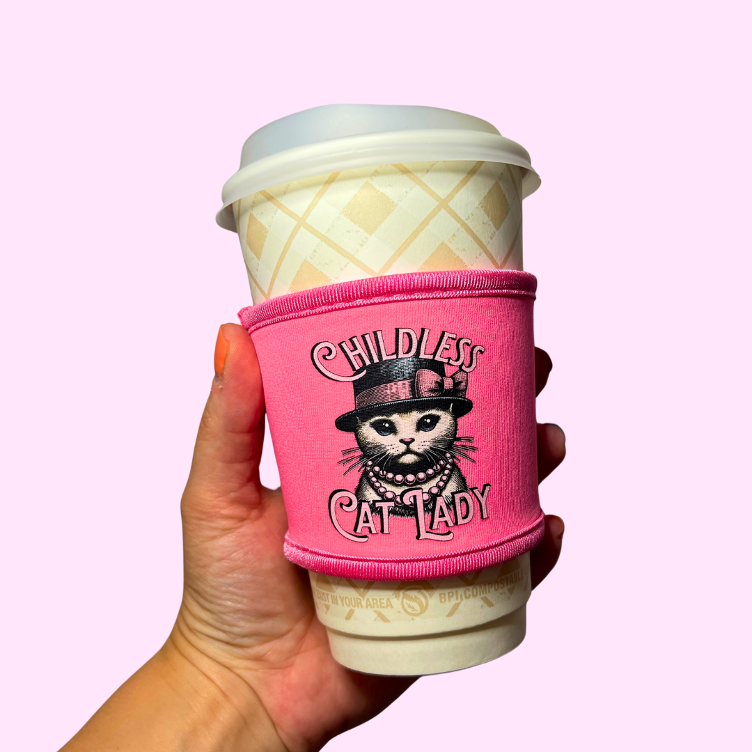 Childless Cat Lady Coffee Cup Sleeve