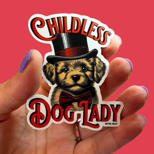 Childless Dog Lady Sticker