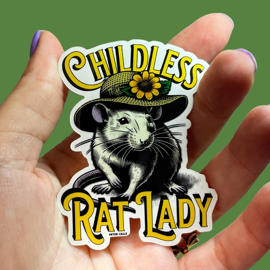 Childless Rat Lady Sticker