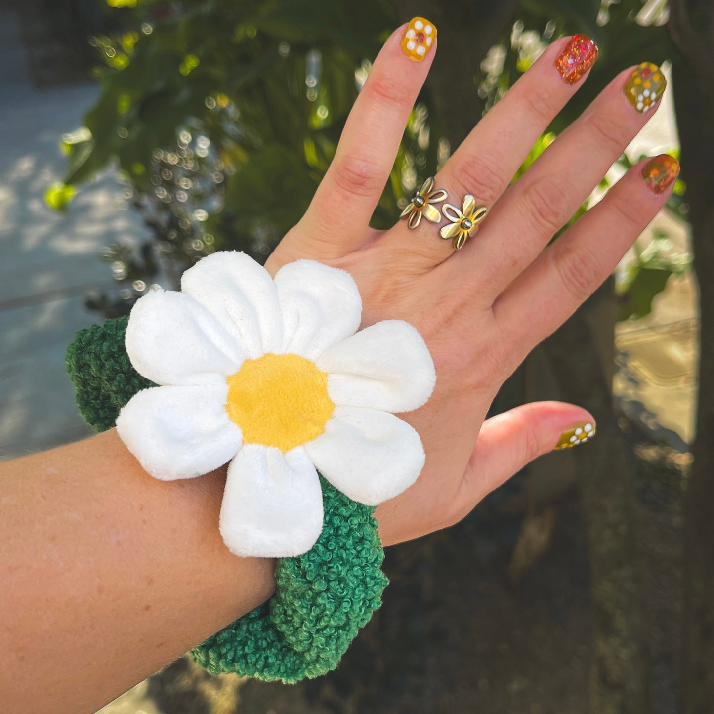 Garden Grass Scrunchie