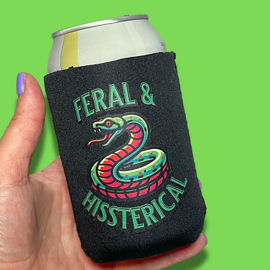 Feral & Hissterical Snake Can Cooler Drink Sleeve