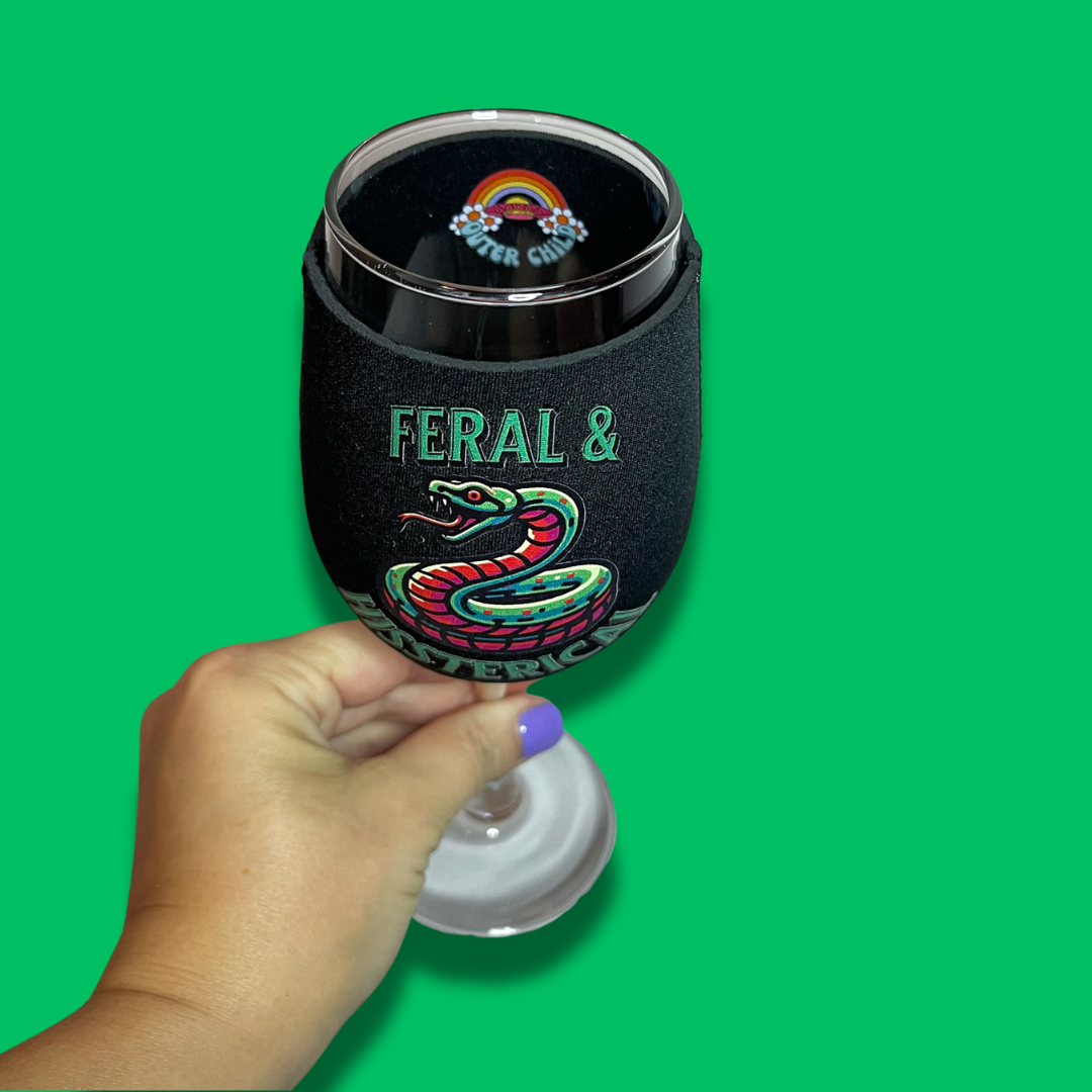 Feral & Hissterical Snake Wine Glass Sleeve