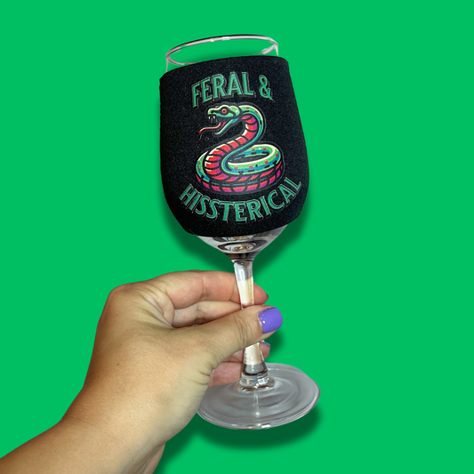 Feral & Hissterical Snake Wine Glass Sleeve