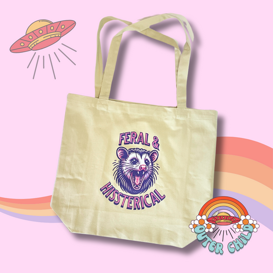 Feral & Hissterical Organic Cotton Eco Tote Bag