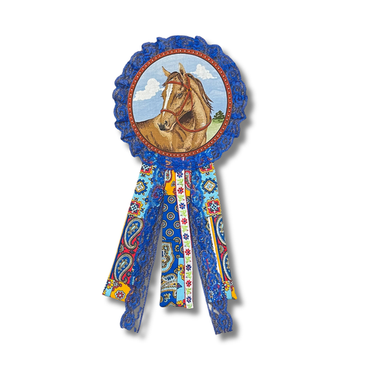 Horse Girl Award Ribbon Brooch