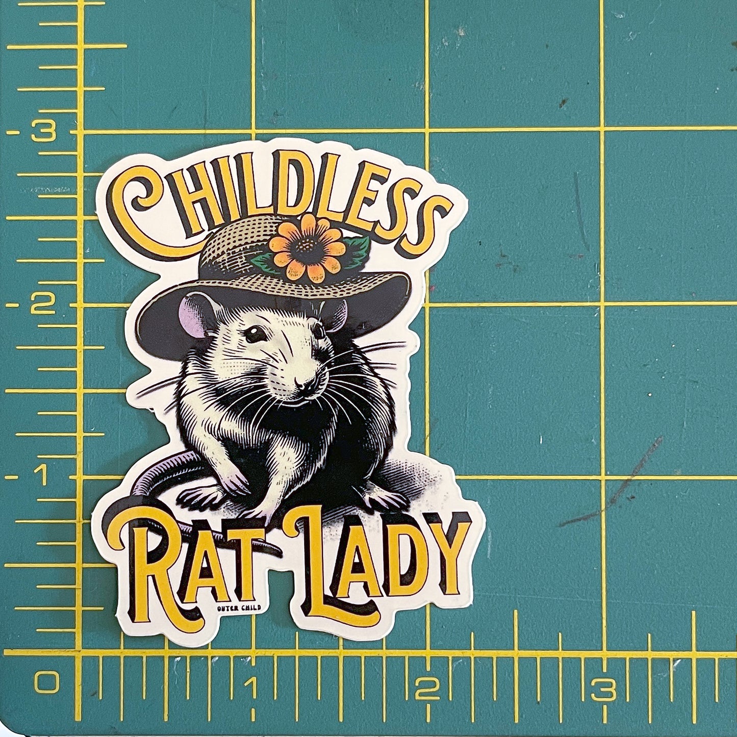 Childless Rat Lady Sticker