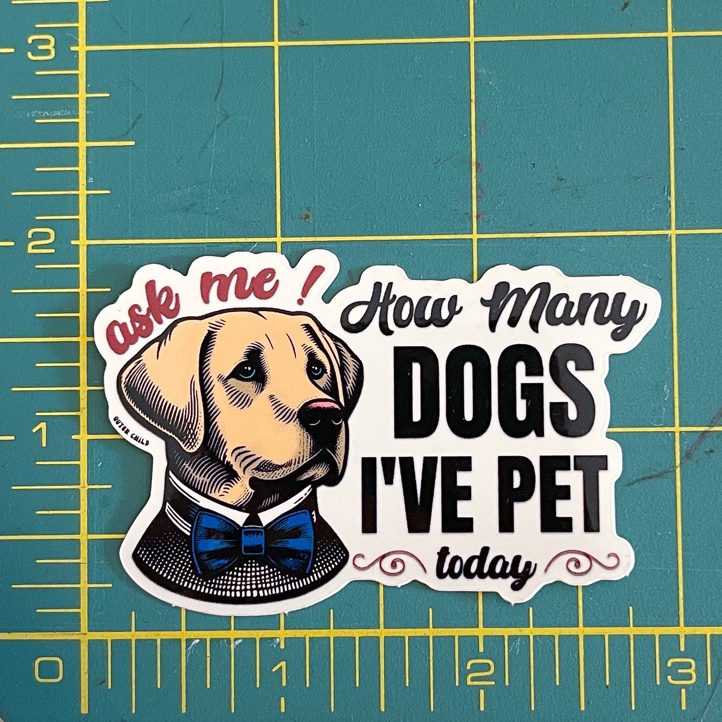 How Many Dogs I've Pet Sticker - Lab Version