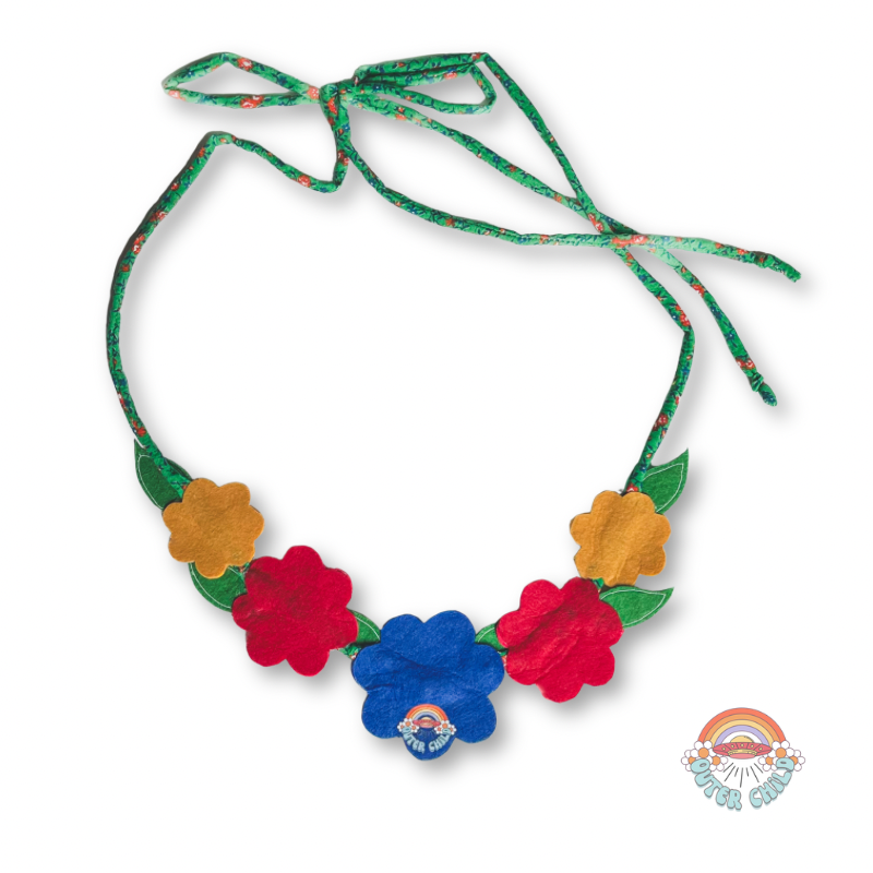 Patchwork Flower Power Necklace