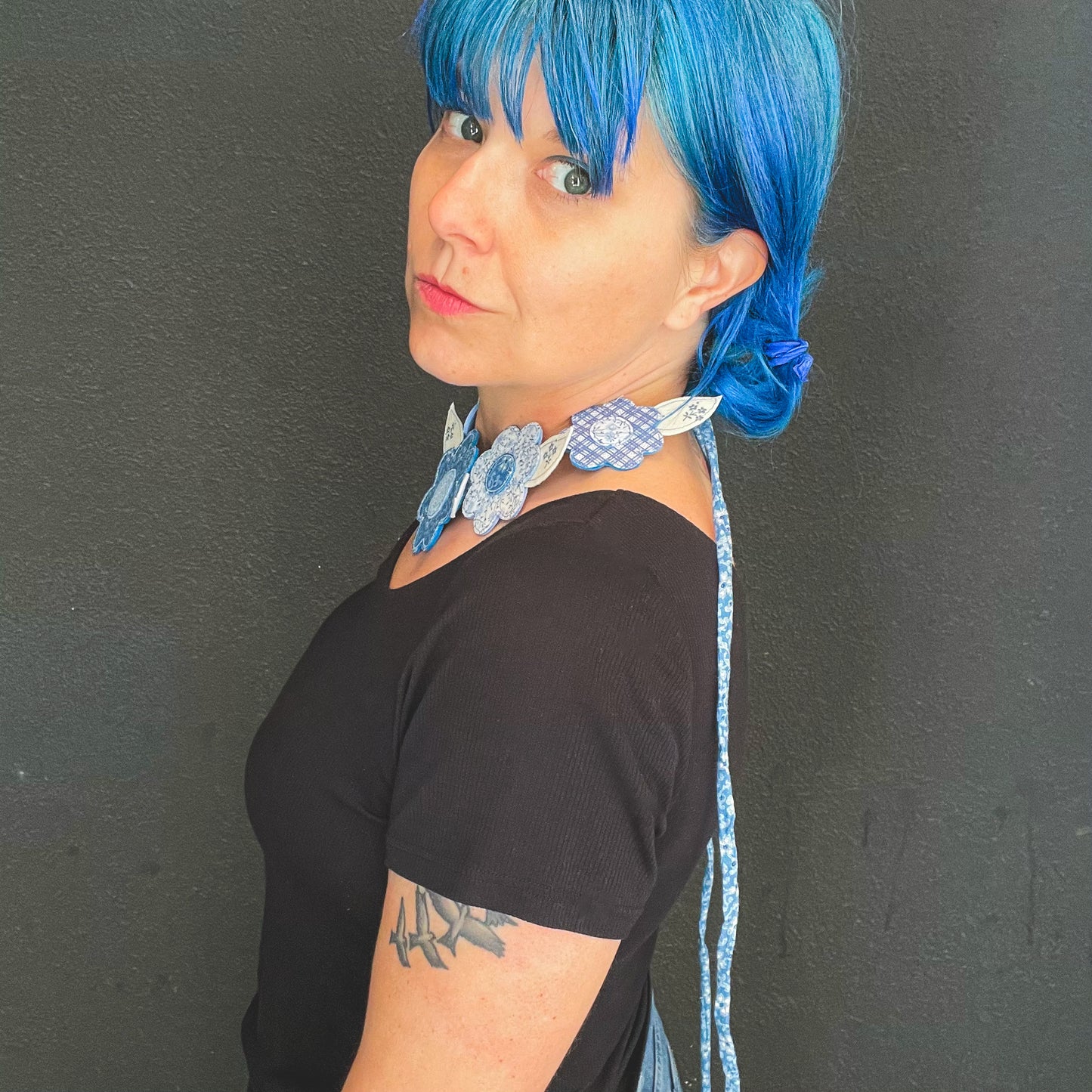 Blue Hues Flower Power Necklace