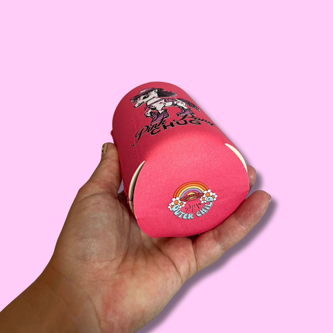 Pink Pony Chug Can Cooler Drink Sleeve