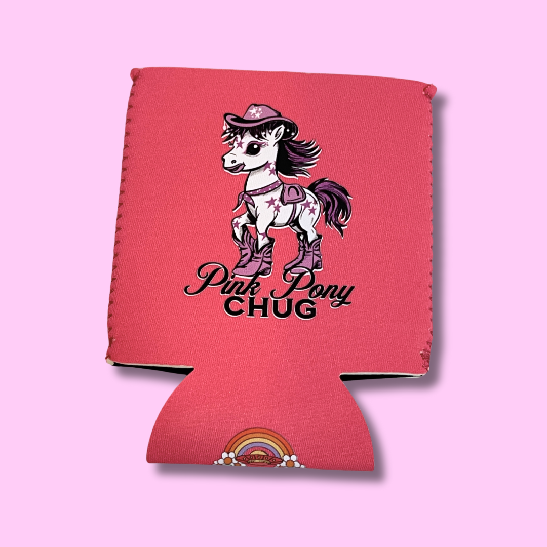 Pink Pony Chug Can Cooler Drink Sleeve