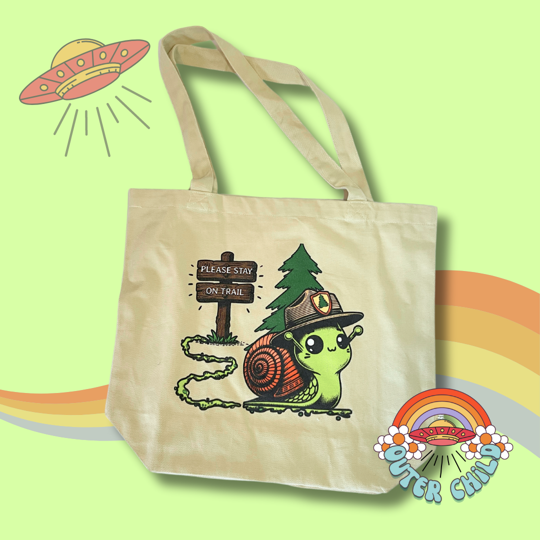 Snail Trail Organic Cotton Eco Tote Bag